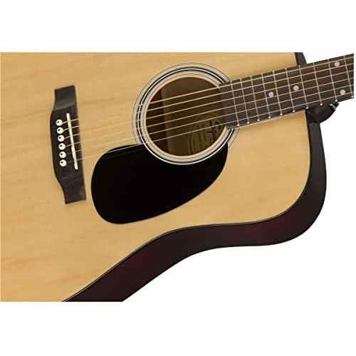 フェンダーSquier Dreadnought Acoustic Guitar Natural Bundle with Gig Bag, Tune