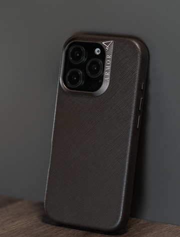 ARMOR iPhone 16系列全真皮磁吸電話保護殼_土星棕