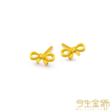 今生金飾 結戀耳環 純黃金耳環