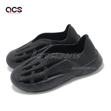 adidas 休閒鞋 Lightblaze Moc 男鞋 黑 洞洞鞋 懶人鞋 大理石紋 涼拖鞋 JH7039