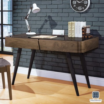 Hampton雷諾斯系列4.2尺黑腳書桌-125*55*75cm