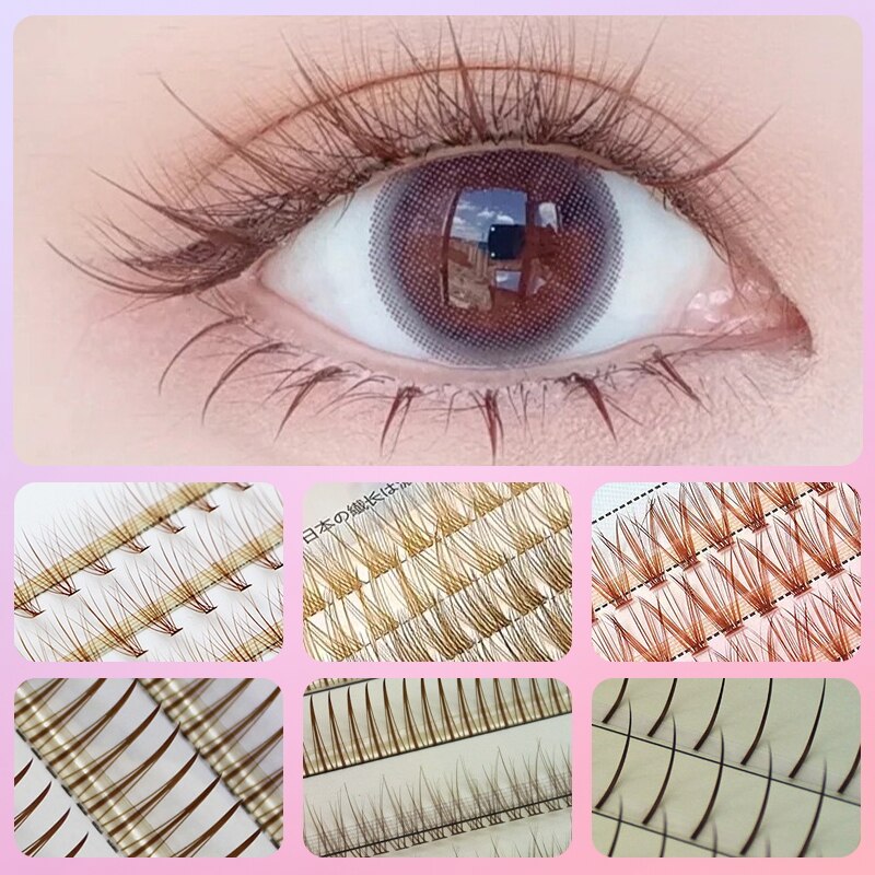 まつ毛エクステ　カラーエクステ　ダークブラウン　14点まとめ売り ブラウンの販売ページ。ブラウン系カラーエクステ