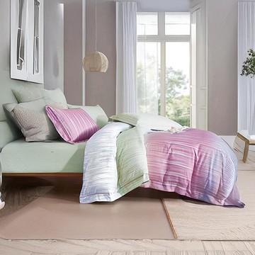 Blue Cat 藍貓 天絲纖維印花床包組 50%萊賽爾纖維  彩繪生活  床包5尺  床包 + 被套