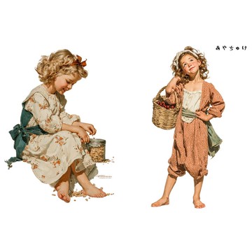 【4 月新款 2】08-122-0202 人物貼紙 田園女孩