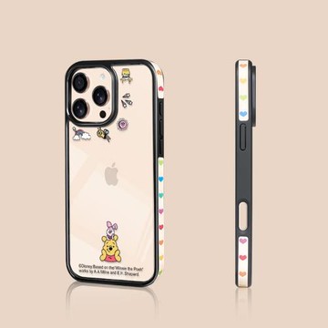 沙漠色適用蘋果16ProMax手機殼透明全包防摔迪士尼高級感維尼可愛卡通iPhone15pro網紅女款ins創意14pro掛繩