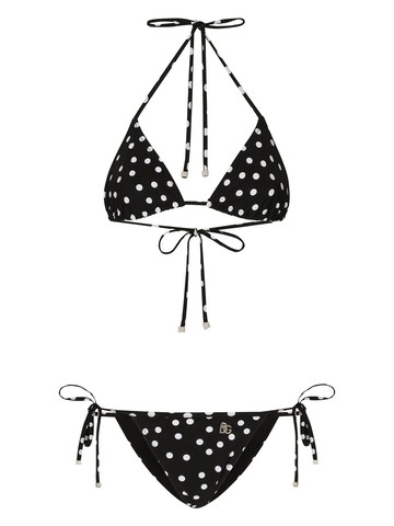 Bikini a triangolo stampa pois-2