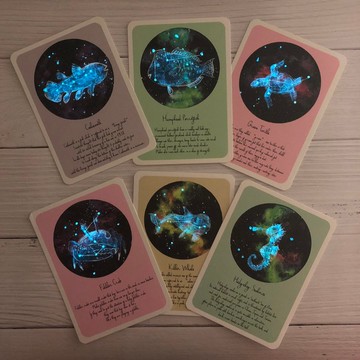 星空明信片套組 (一組6張) (螢光)
