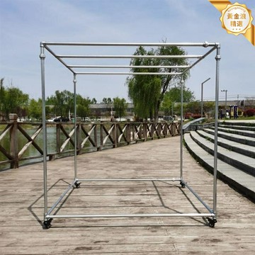 【加厚防鏽】室外晾衣架 鍍鋅管曬衣架 樓頂陽臺晾曬架 家用曬被架 簡易棚式 落地式 防風加固 多功能伸縮