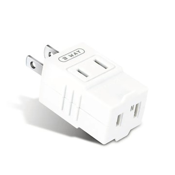 Dr.AV 聖岡科技 美式T型變向三面插 2孔 小巧便攜  6.3cm  pk-33q  1入