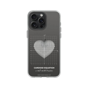 iPhone 15 Pro Max Clear 透明 - Valentine's Day Collection - 愛的方程式：心跳（白）
