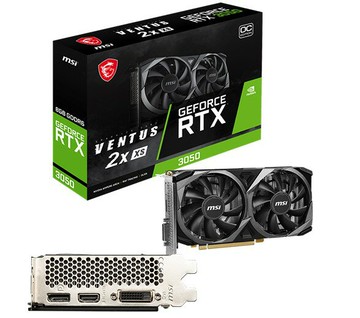 MSI 微星 RTX3050 VENTUS 2X XS 8G OC 顯示卡 長20.5cm 顯卡