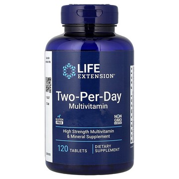Life Extension, 每日兩粒綜合維生素，120 錠