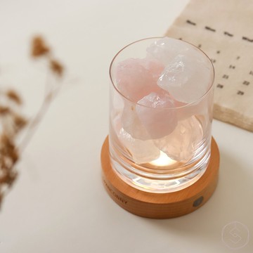 粉光雲霧 | 白水晶 x 粉水晶 | 水晶氣氛燈