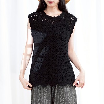 羊毛鏤空背心上衣930161