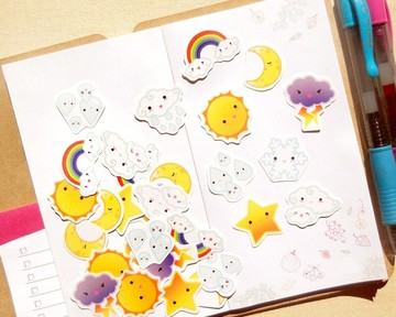 天氣貼紙 (30入) - 手帳貼紙系列 - Weather Stickers