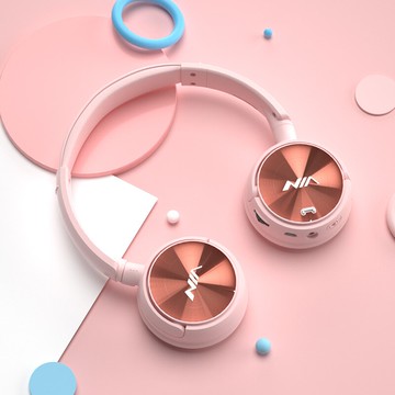 頭戴式耳機 奇聯Q2頭戴式藍芽耳機女生可愛無線耳麥電腦手機通用男生小巧學生可插卡個性潮流聽歌電競專用有線【MJ2055】