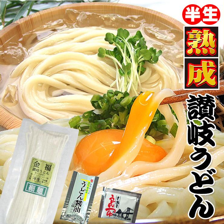 20時間熟成  半生 細麺 讃岐うどん つゆ付きセット 便利な個包装 750g 送料無料 最安値挑戦 得トクセール 特産品