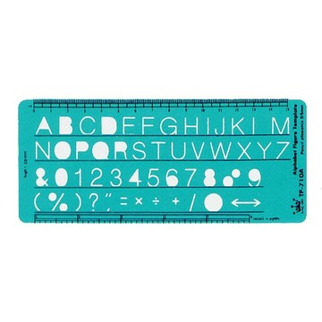 【 徠福 】英文數字定規(針筆專用) / 片 TP-710A