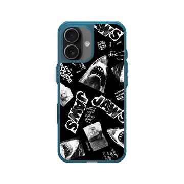iPhone 17 Clear (相機按鈕) 夜幕藍 - Jaws - 大白鯊 - 黑白圖案