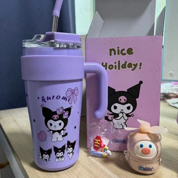 🎀臺灣出貨免運🎀保溫杯大容量兒童水杯不銹鋼庫洛米卡通水杯庫洛米冰霸杯新款 庫洛米水杯 三麗鷗水杯 JQAH