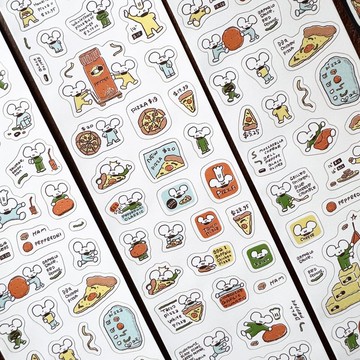 鼠老闆的披薩總部//Sticker roll