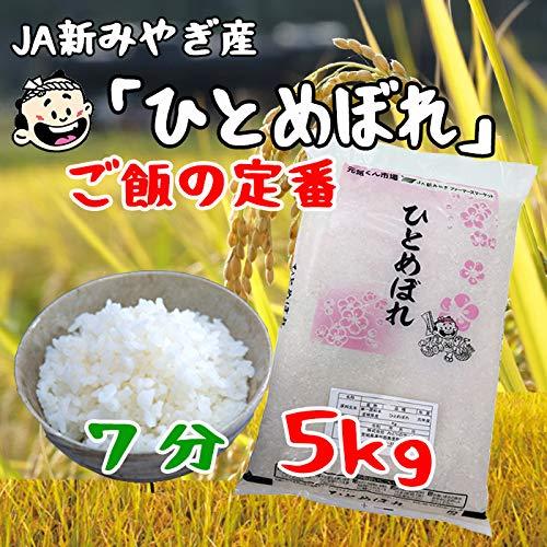 ひとめぼれ 7分づき 5ｋｇ 宮城県産 特別栽培米（減農薬減化学肥料） 令和５年産