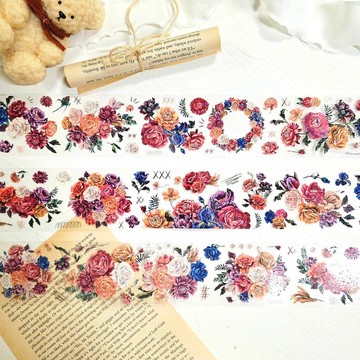 全捲_獨立裁型和紙膠帶_LOPO 暮色花園 霧面燙金獨立裁型和紙膠帶