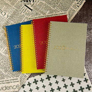 【conifer綠的事務】2026年25K苧麻雙線圈橫式週誌