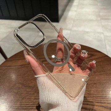 umj適用于iphone17pro手機殼超薄透明磁吸硬殼蘋果16proMax無線充電13新款14plus/12透明防摔15保護套男女Air