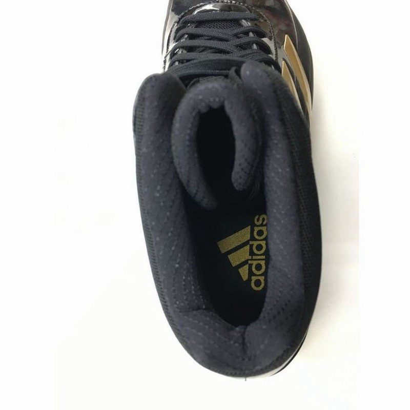 adidas ADIZERO ブラック/ゴールド スパイクシューズ野球用スパイク adidas 25cm限定 野球 スパイク 金具 アディダス アディゼロ