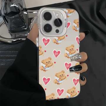 免運+隔日🚚元氣手機殼 愛心天使小熊 適用於蘋果17promax 16Pro 15plus 14 13 12 11防摔