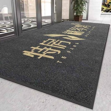 定制地毯logo商用入戶門地墊菠蘿紋防滑進門除塵蹭土踩腳門墊家用