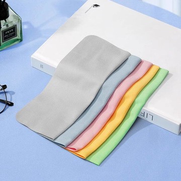 麂皮擦拭布 超細纖維 可水洗 清潔布 拭鏡布 清潔魔布 眼鏡布 柔軟不掉毛 17cm【中壢-水世界】