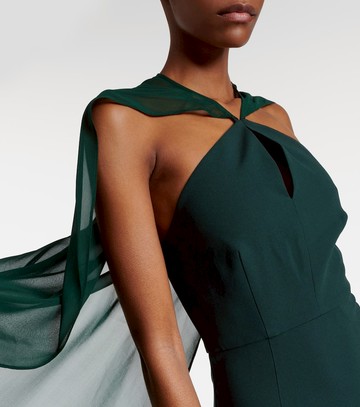 Roland Mouret Caped satin crêpe gown