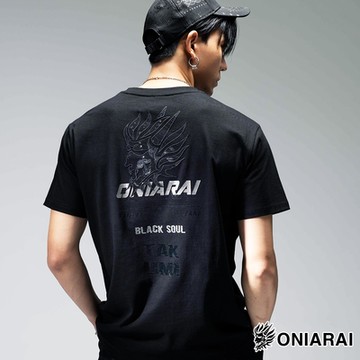 鬼洗 BLUE WAY – 極致工藝腰果花文字短TEE/網路獨家款