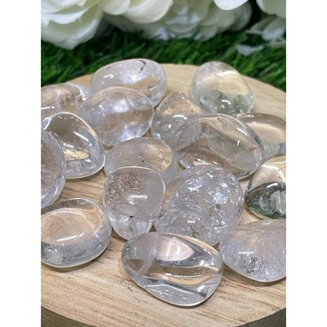 *掘晶*純天然無優化白水晶滾石 原石 圓滾石 水晶碎石 淨化消磁 能量放大 穩定空間磁場