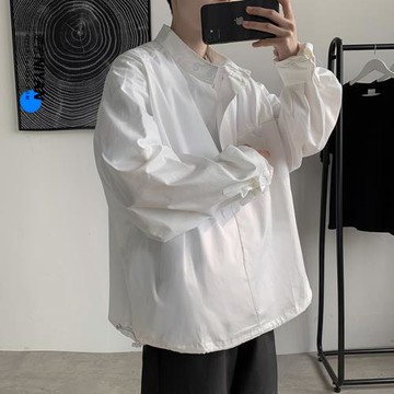 cec超火寬松韓版痞帥長袖襯衫