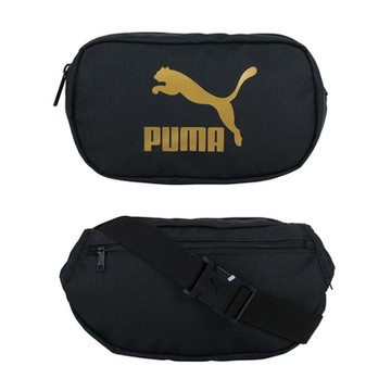 PUMA 腰包-臀包 斜背包 側背包 慢跑 單車 自行車 07848201 黑金