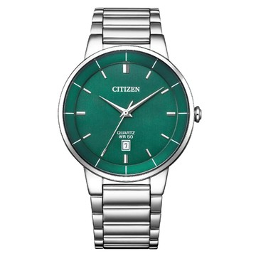 CITIZEN GENTS 日系簡約 不鏽鋼石英錶 男錶-綠40mm BI5120-51X 送禮 禮物 推薦