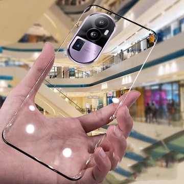 適用于opporeno10pro手機殼透明超薄防摔無邊框硬殼新款潮流reno10pro+手機套