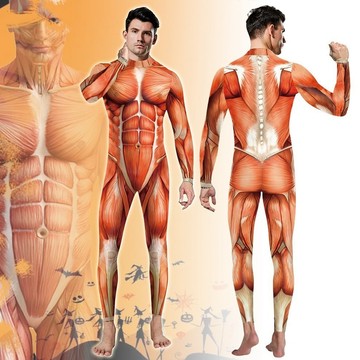 無用良品 肌肉裝 進擊 巨人 人體肌肉裝 猛男緊身衣 萬聖節服裝 萬聖節裝扮 大人變裝服 變裝派對 cosplay