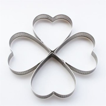 法式塔圈心形網洞塔模304不銹鋼沖孔透氣洞洞塔圈水果派圈撻殼模