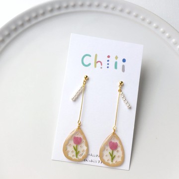 水晶球夾式/針式耳環