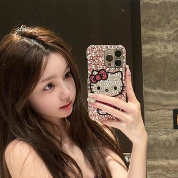 新款網紅懶懶同款適用iPhone17pro max蘋果16手機殼14奢華水鉆可愛卡通貓15plus保護套13全包X防摔11女12mini