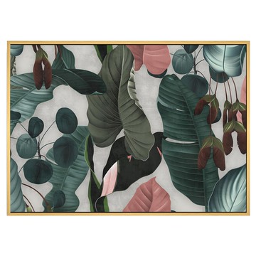菠蘿選畫所 熱帶綠植掛畫 40 x 30cm 框 - 清新自然居家裝飾  木色