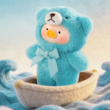 罐頭豬LuLu-Teddy Mini自然絮語系列膠臉毛絨手機繩盲盒(單入隨機款)