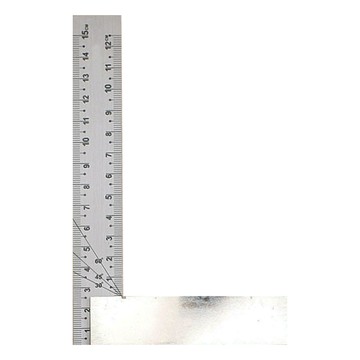 E-BASE 百駒尺業 鐵工角尺 清晰蝕刻 正面全公制 反面全英制  1個