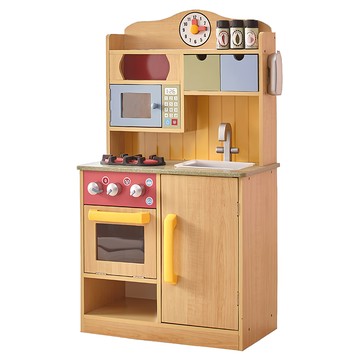 teamson kids 小廚師佛羅倫斯波多經典玩具廚房  木紋色  1組  54.6 x 29.5 x 90.2cm