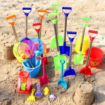 兒童沙灘玩具沙漏挖沙玩沙子工具寶寶玩水大號塑料桶鏟子模具套裝