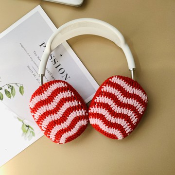 原創設計手工時尚黑白螺紋撞色 AirPod Max 保護套 索尼 XM5 頭戴